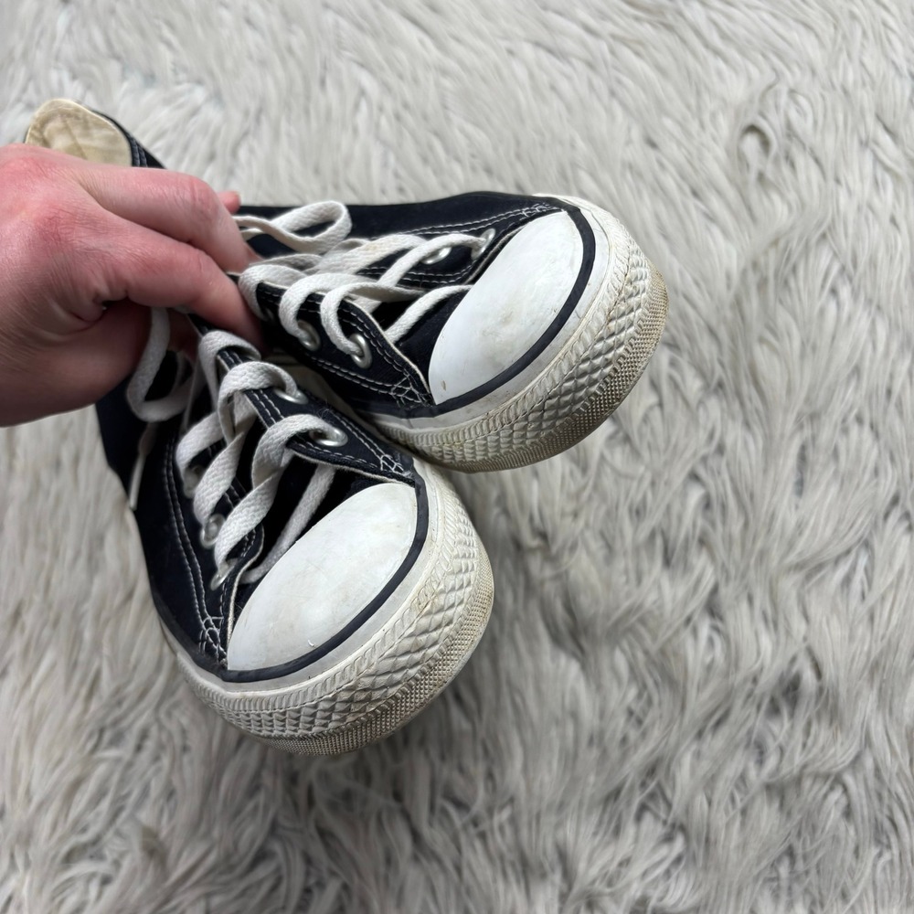 Converse Women's 8 Black Canvas High Top Sneakers Classic Casual Basic Punk Alt - Picture 4 of 6